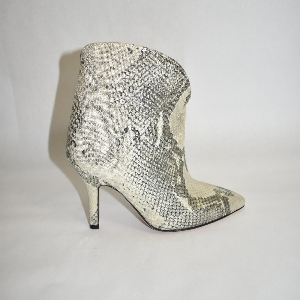 Paris Texas Silver Embossed Python Snakeskin Leat… - image 3